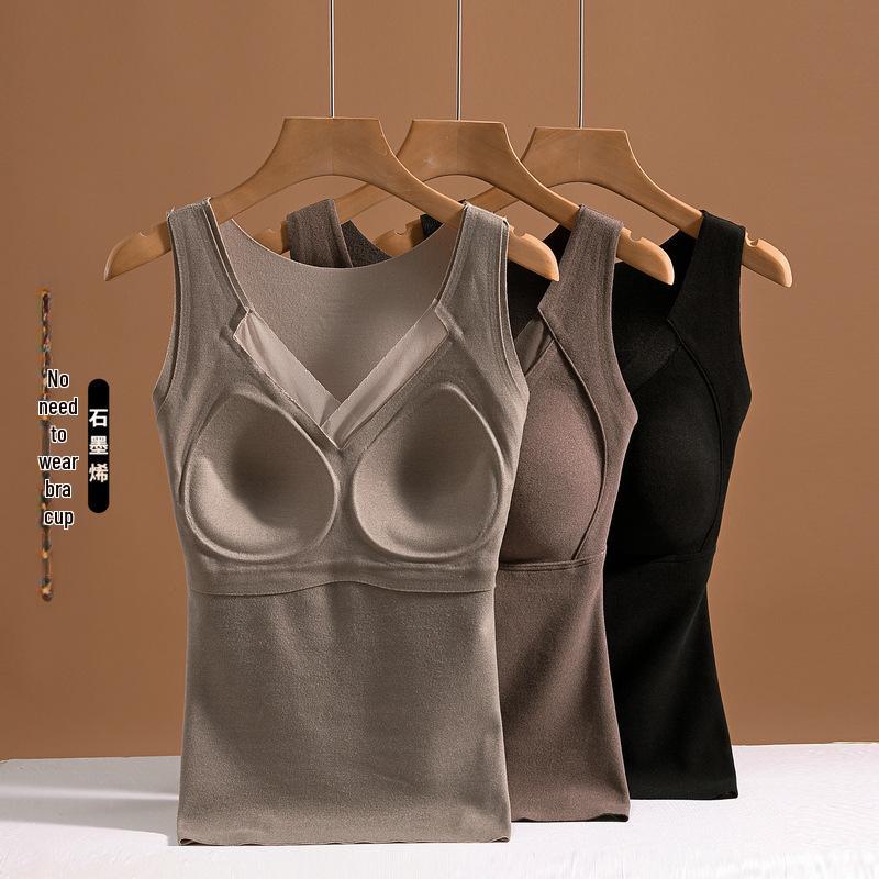 8803 Women's Graphene Heated Vest with Velvet Chest Pad for Autumn/Winter