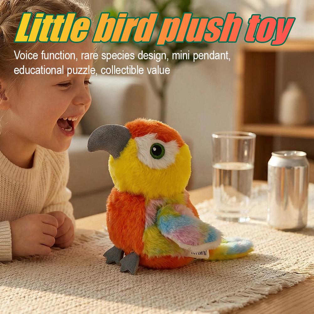 Little Bird Series Internet Celebrity Plush Doll With Singing Recording Wings Fluttering Cute Toy For Kids