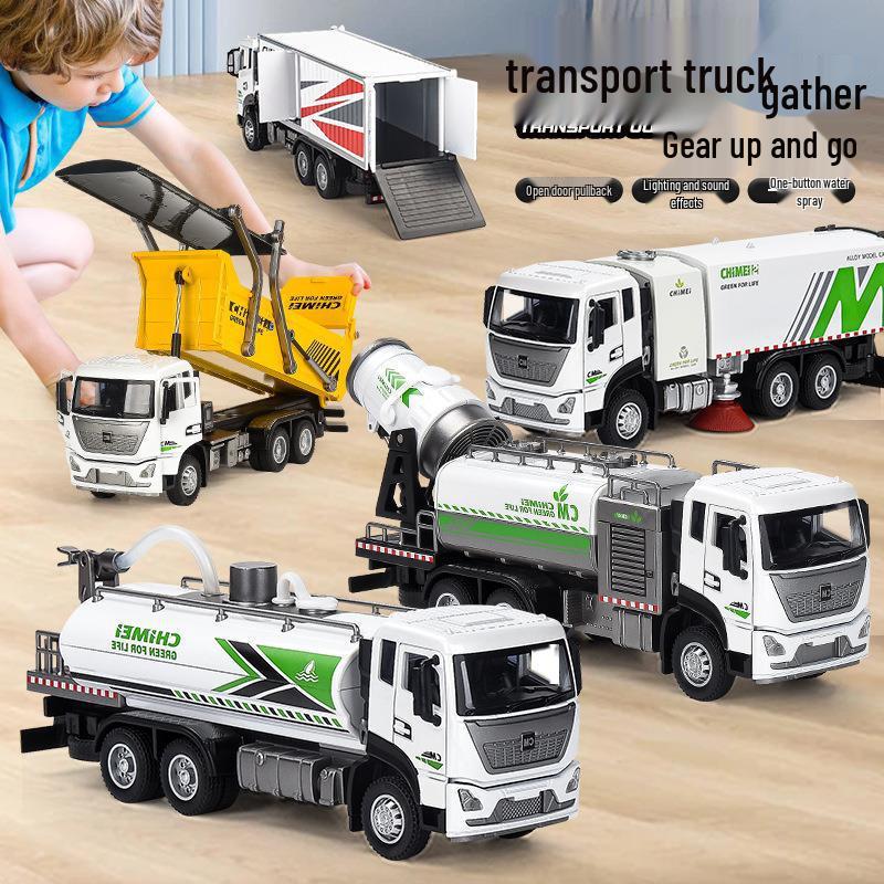 Chimei Alloy Toy City Cleaning Sprinkler Truck Model
