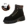 Leather Big Yellow Boots Women's Autumn New Women's Boots Casual Versatile Short Boots Thick Heel Round Head Martin Boots Women