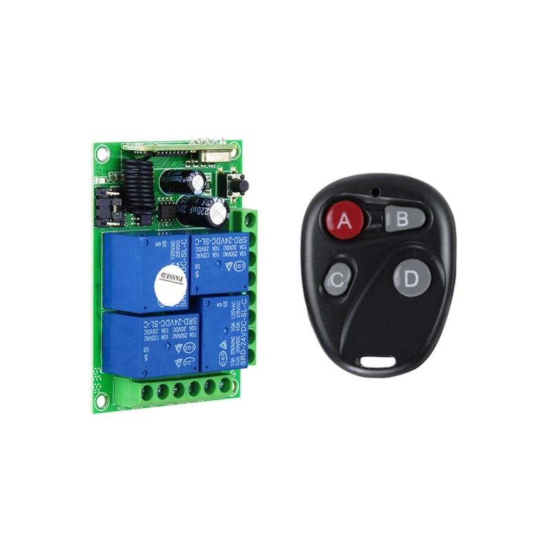 Practical Four Circuit Remote Switches for Enhances Intelligent Operation in Lighting Garage Door and Security Systems 1