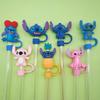 7 Stitch Stanley 3D Cartoon Straw Caps, 10mm Food Grade Straw Accessories