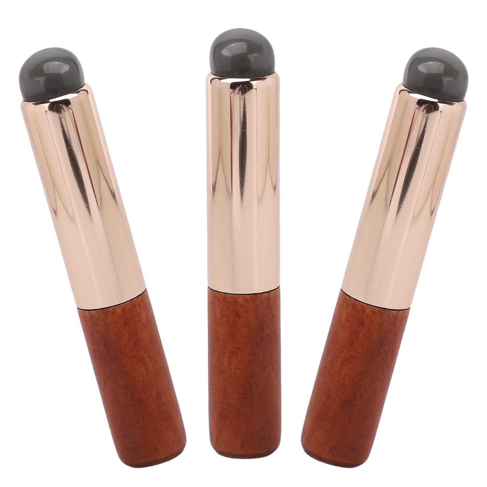 

3 шт. силиконовая кисточка для губ аппликатор круглая головка мягкий портативный косметический инструмент для макияжа