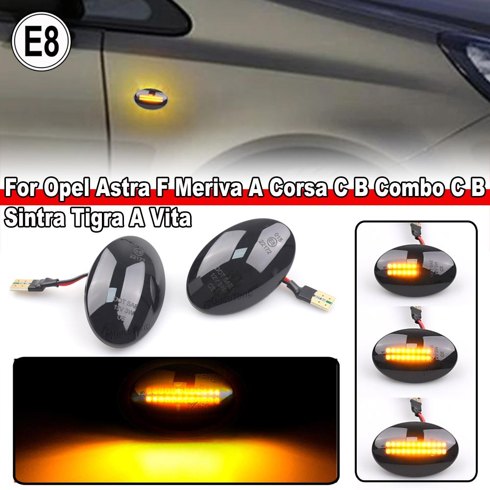 Dynamic LED Flashing Turn Signal Side Marker Lamp Car Light for Opel Combo C B Tigra A Astra F Meriva A Corsa C B Sintra Vita