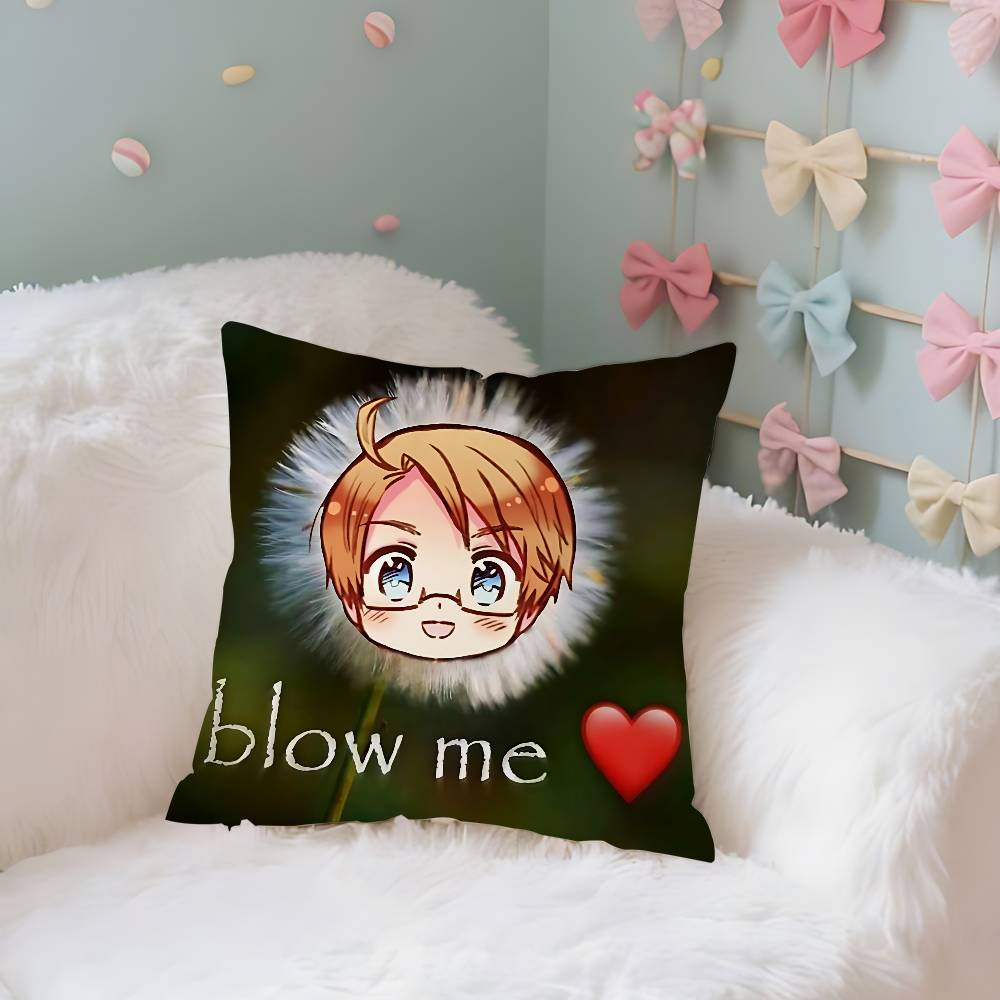 FunnyHhetalia World StarsS Case Plush Fabric Soft Pillowcase Double Sided Print Cushion Cover Household Gifts