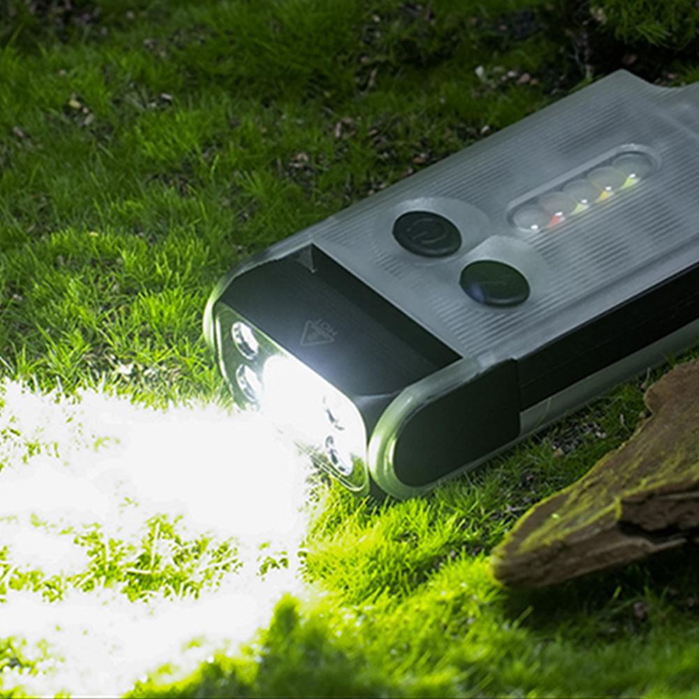 Mini Powerful Flashlight Keychain Light Rechargeable Handheld Alarm Torch Portable Emergency Work Light Camping Pocket Lanterns