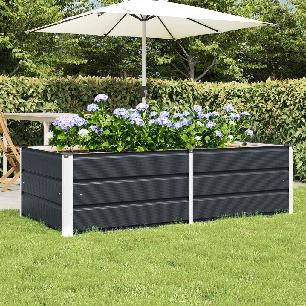 Planter Anthracite 160 X 80 X 45 Cm Steel