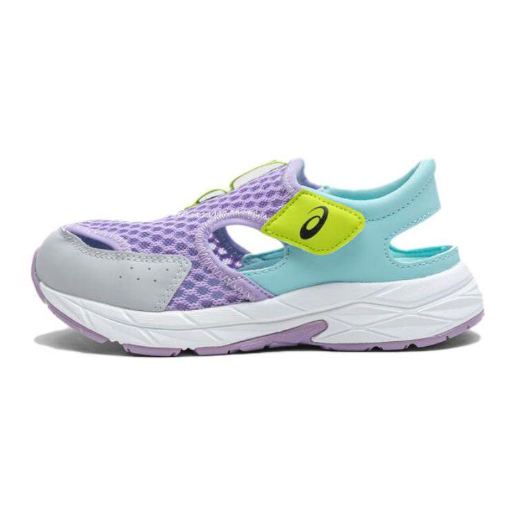 Asics Running Kids Contend Series Breathable Childrens Sandals Kids Sandals Purple Gray Blue 1014A306-500