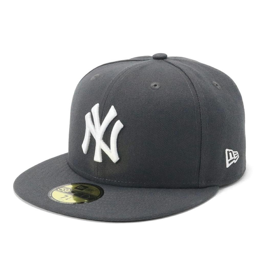 New Era 59FIFTY Cap MLB New York Yankees NY Dark Exclusive to and Flat Stylish Streetwear Travel Sun Gift (14561990 M01-MCTNY) Graphite/Gray, ONSPOTZ,