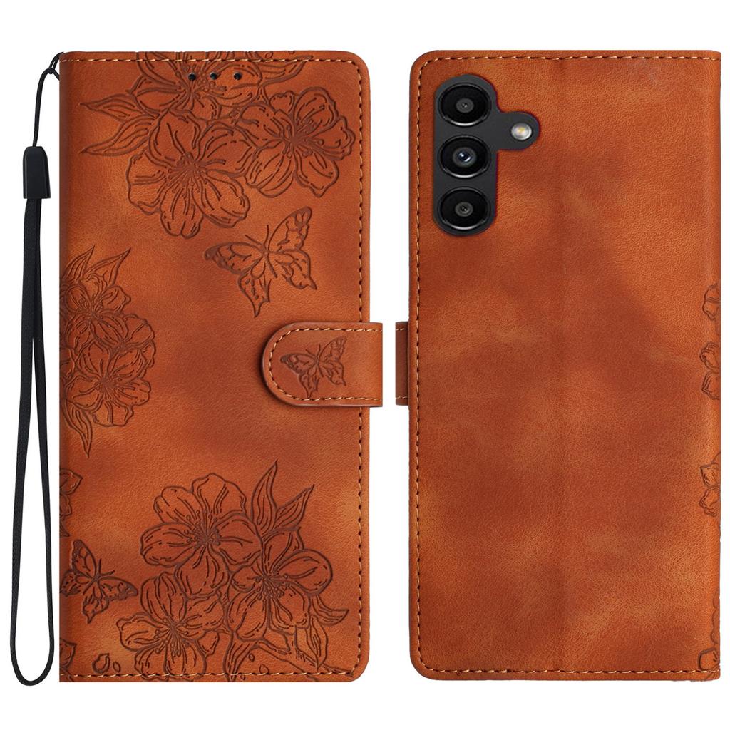 For Samsung Galaxy A35 5G Phone Stand Case Anti-Scratch Imprinted PU Leather Phone Cover