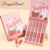 10-piece Lip Gloss Cartoon Set, Not Easy To Stick To Cups, Velvet Matte Lip Gloss Liquid Waterproof Lipstick Matte Cute Set Box