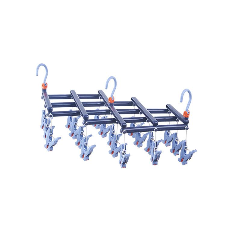 Plastic Sock Drying Rack Multi-Purpose Laundry Clamp Clothesline Holder Home Organization Bedroom Storage Rack for Socks