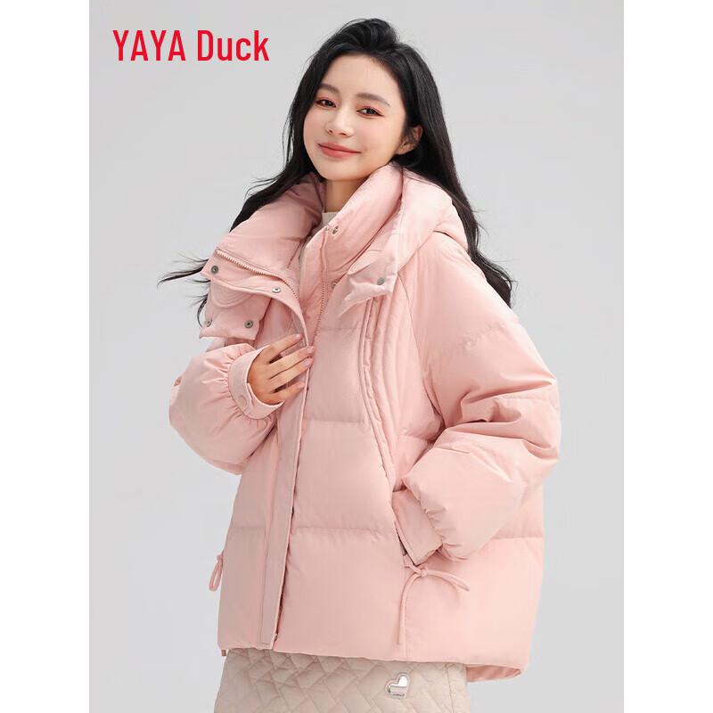 

YAYA 2025 Женская короткая пуховая куртка свободного кроя с капюшоном L
