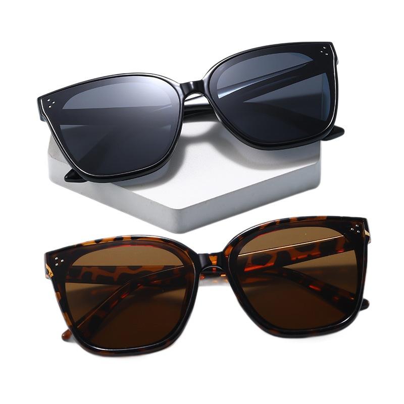 New sunglasses, fashion box sunglasses, women's anti-ultraviolet high-end sunglasses