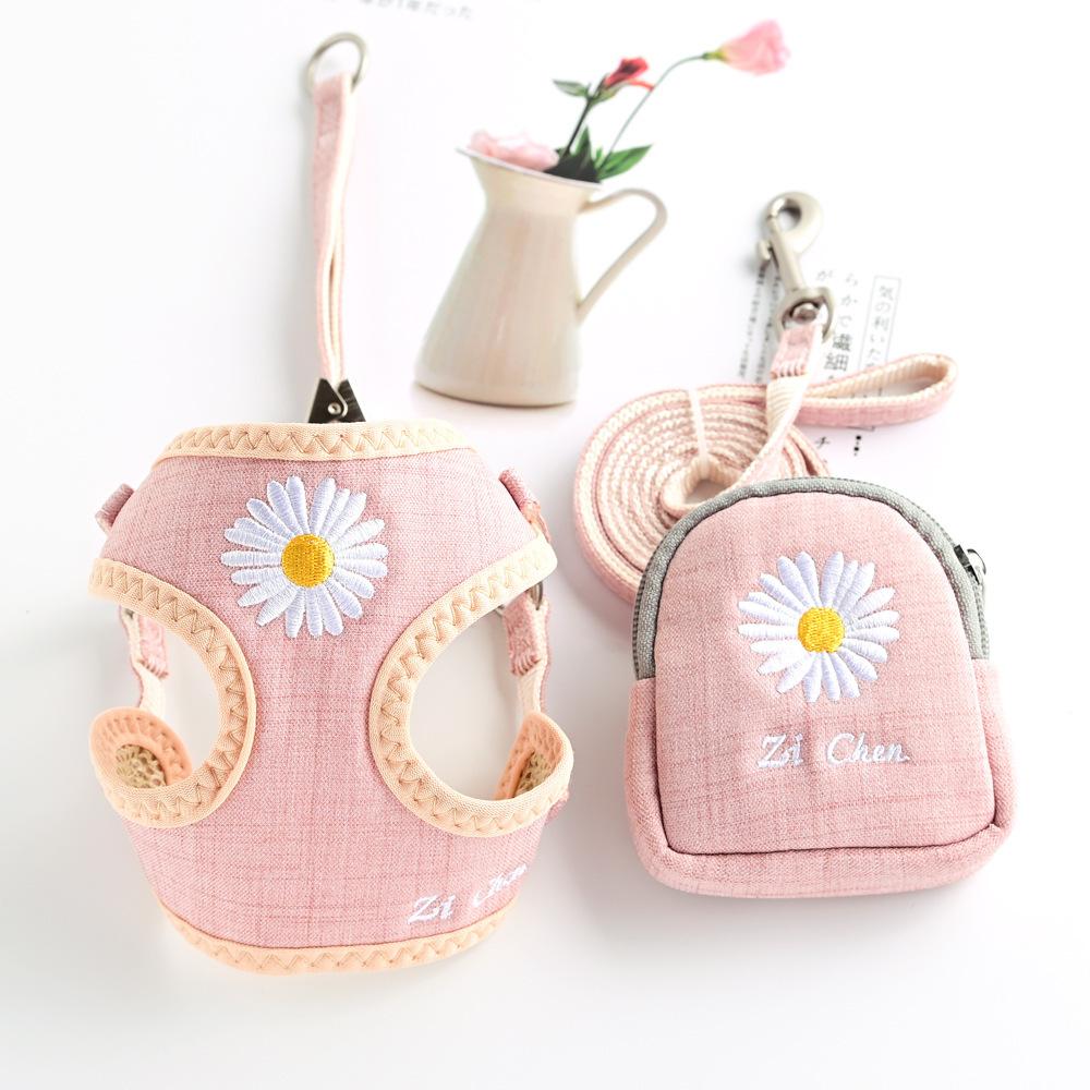 Pet Supplies Cat Dog Traction Rope Small Dog Vest Chest Strap Set