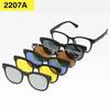 6 Color Clips Spectacle Frame Men Women On Polarized Black Clips Sunglasses Magnetic Glasses Male Computer Optical
