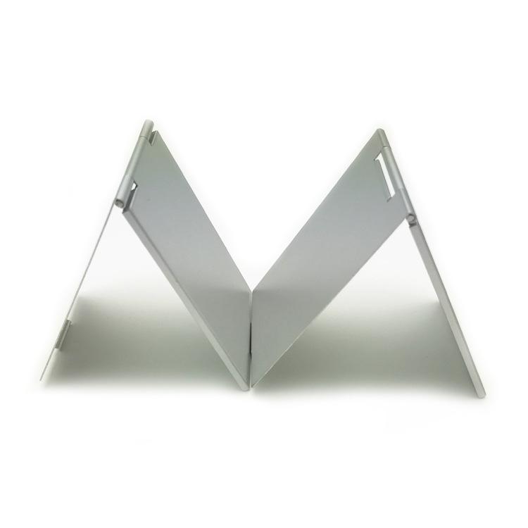 Make Up Pocket Mirror Cosmetic Rectangle Foldable Silver Makeup Mirrors Gift for Girl