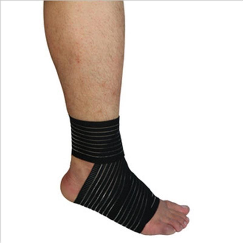 Sports Wrap Bandage Ankle Strain Elastic Ankle Support Brace Guard Protector Gym Foot Wraps