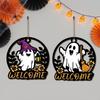 Hollow Out Halloween Ghost Door Hanger Cartoon Halloween Front Door Decor  Holiday Party