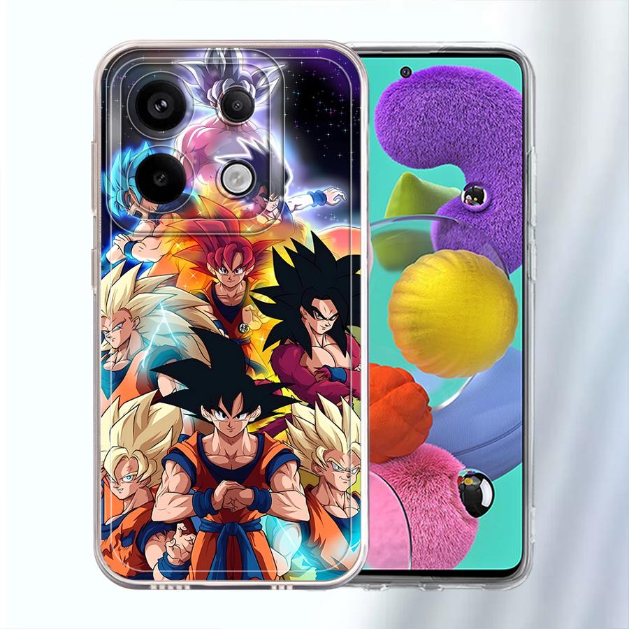 

Case for Xiaomi Redmi Note 14 Pro Plus Note 13 13C 12S 9 10 11 14C 10S 12 11S A4 Soft Phone Cover New Dragonball Anime Redmi A4