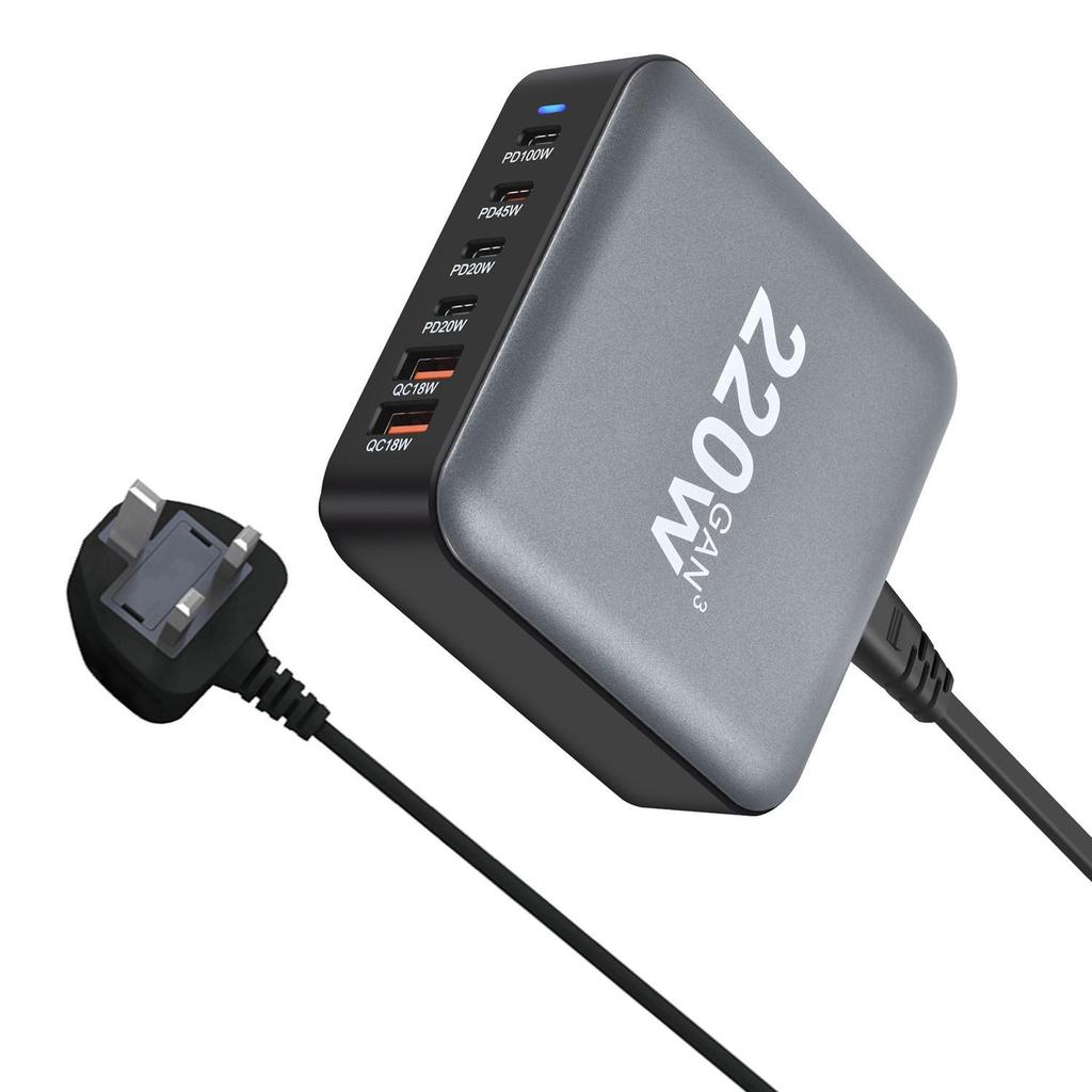 220W Gallium Nitride Multi-Port PD Desktop Charger