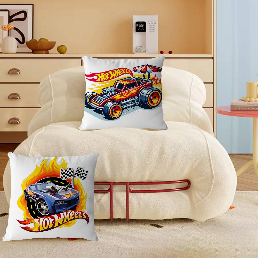 Hot Wheels Pillow Gift Home Office Decoration Bedroom Sofa Car Cushion Cover Case 45x45