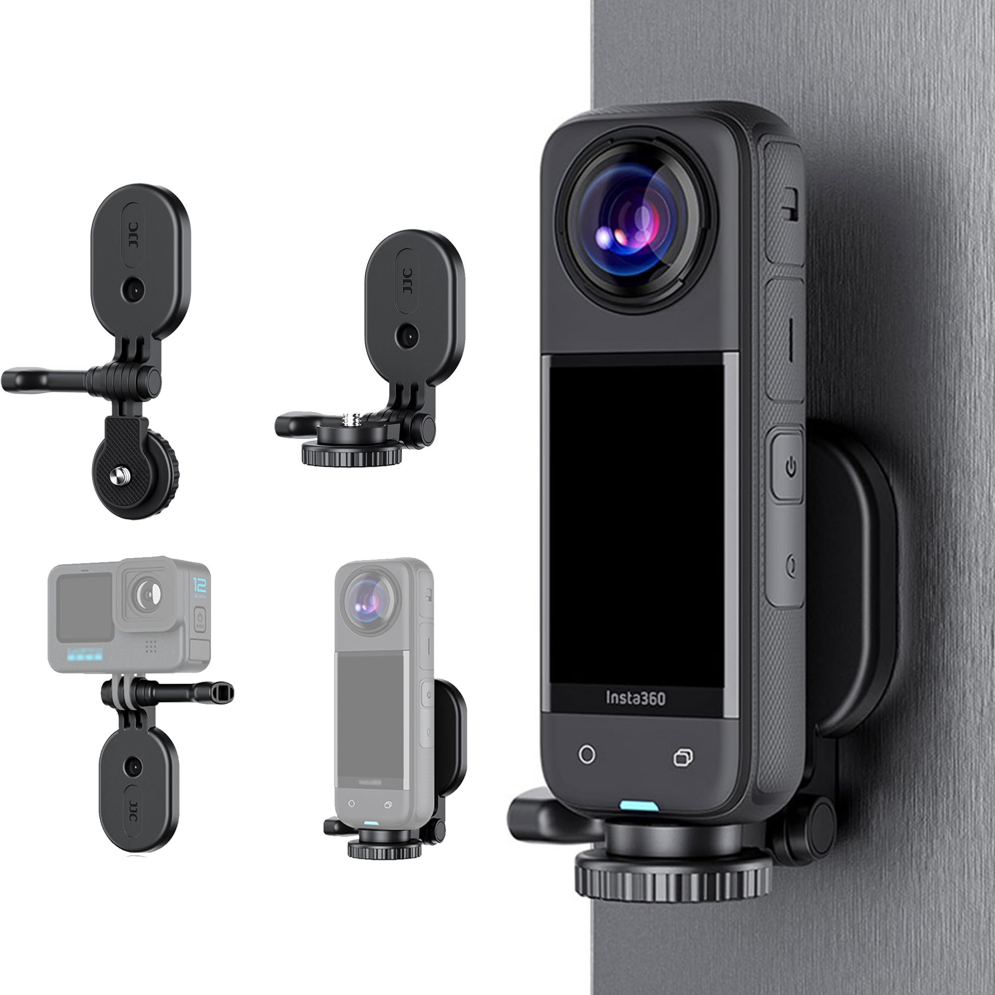 

JJC Insta360 X5 X4 Магнитное крепление DJI Osmo Pocket 3 Магнитное крепление Винт Сильная магнитная устойчивость Свободная регулировка угла Легко носить OSMO Pocket 3 чёрный