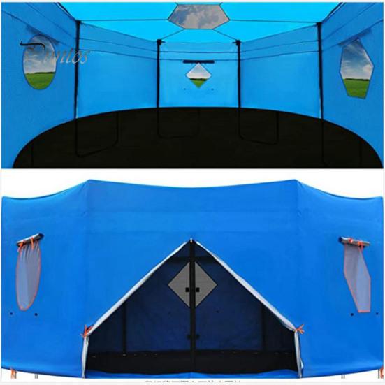 Trampoline Rainproof Cover 6/8/10FT Tent UV Resistant Waterproof Oxford Cloth Universal 6 Straight Poles Round Sunshade Sun Protection Outdoor