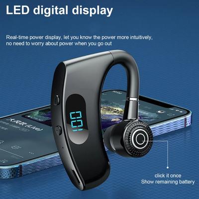V12 Wireless Headsets LED Display Long Standby Time Headphones Stereo TWS BT 5.2 Stereo Earhook Earphones for Business Equipment