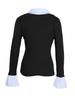 Women's Long-Sleeve Two-in-One Fashion Shirt