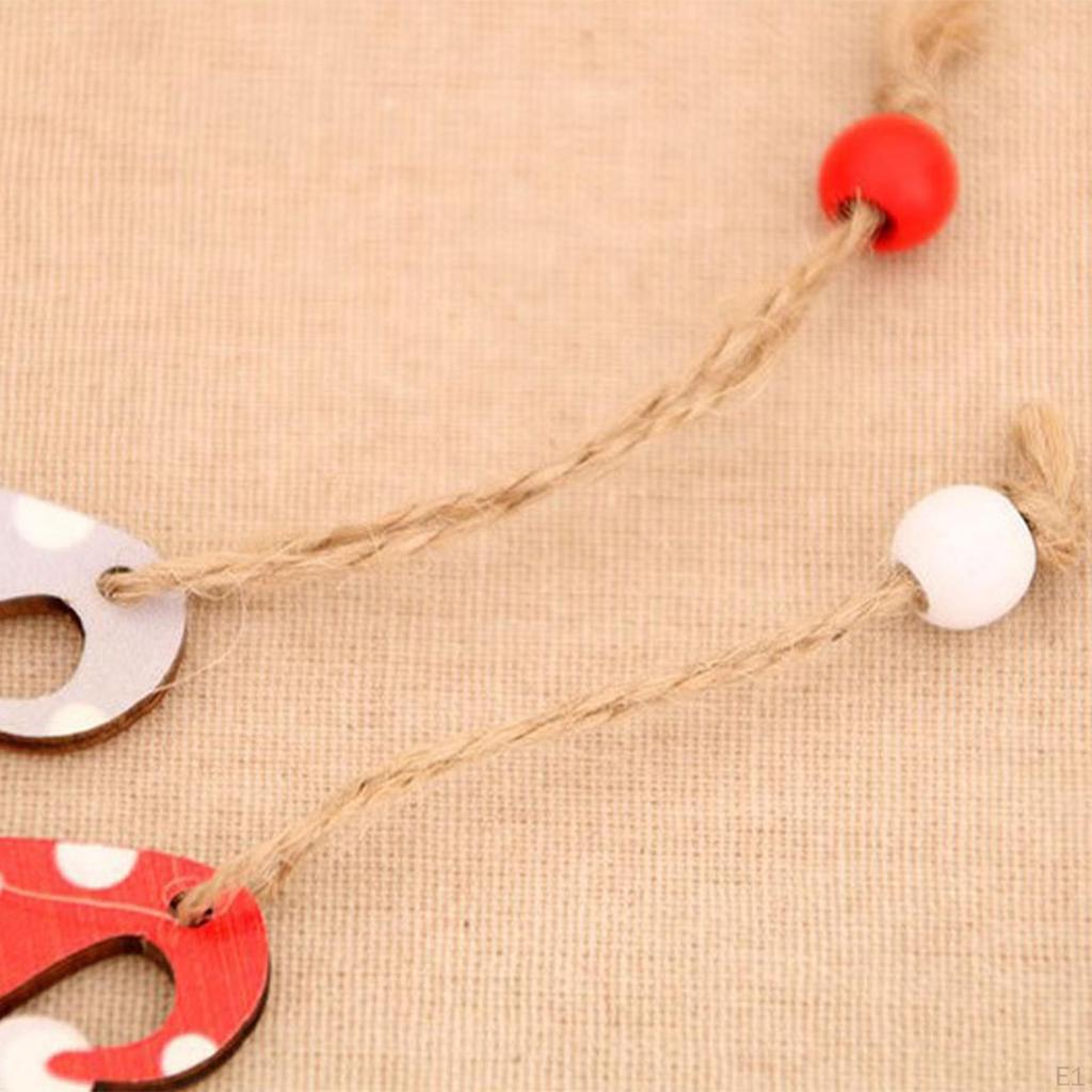 12x Gnome Christmas Wooden Hanging Ornaments Embellishments Santa Claus Doll Predrilled Party