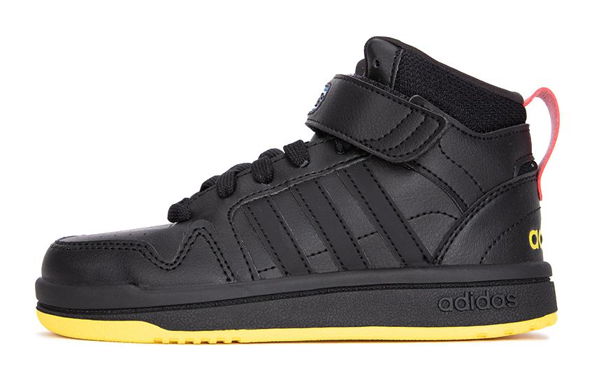 Adidas Neo Postmove Mid K Breathable And Wear resistant Mid top Kids  Skateboarding Shoes Black Kids  HQ4241 28.5