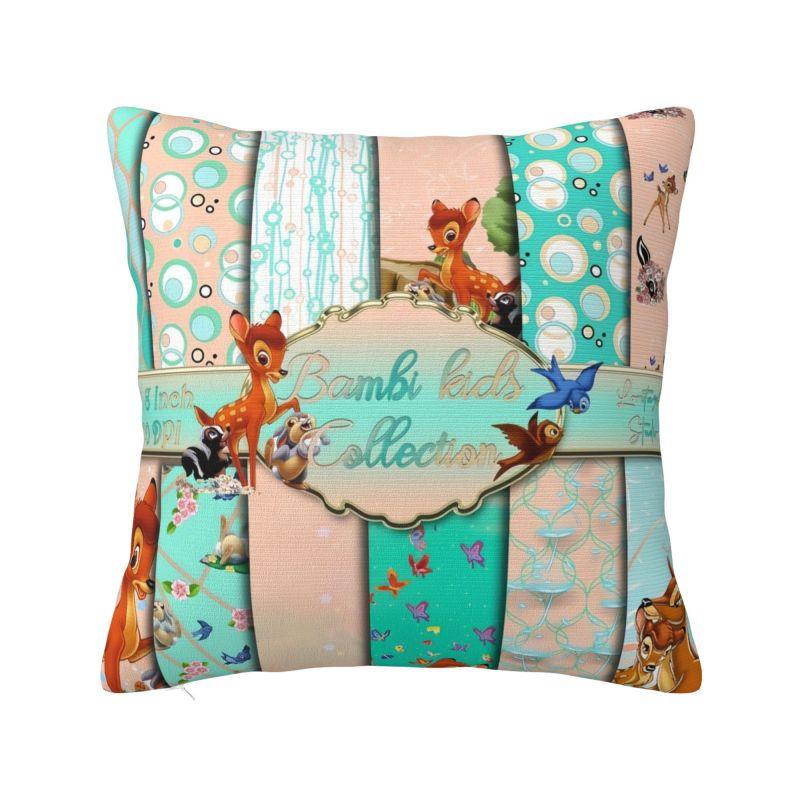 Custom Disney Film Bambi Cartoon Luxury Pillow Cover Living Room Decoration Anime Deer Cute Car Cushion