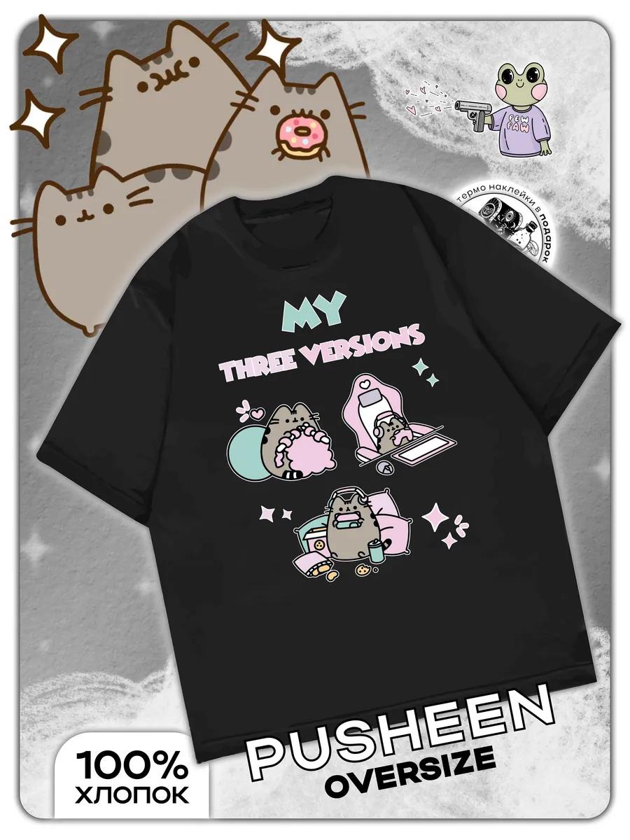 

Pusheen cat Y2K cutecore oversized T-shirt L