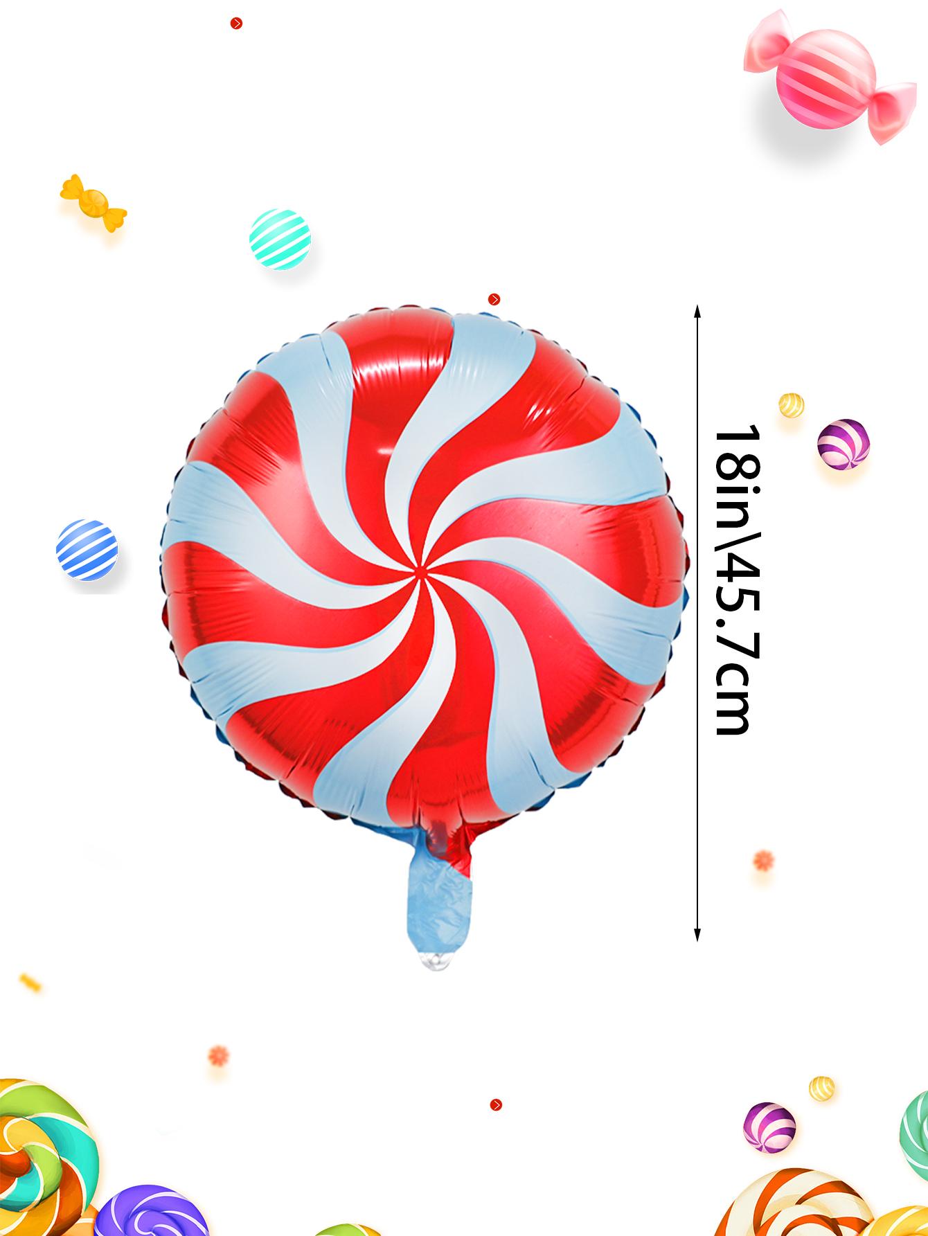 

5 шт. красных и 5 шт. зеленых рождественских шаров, фольгированные шары-леденцы-вертушки, 18-дюймовые шары-леденцы, рождественские украшения для вечеринки 18inch