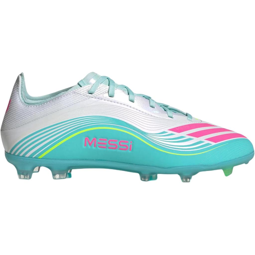 adidas F50 League FG Big Kid Messi Aurora Radiante Pack Kids Sneakers White Cloud-White Lucid-Pink JQ0930
