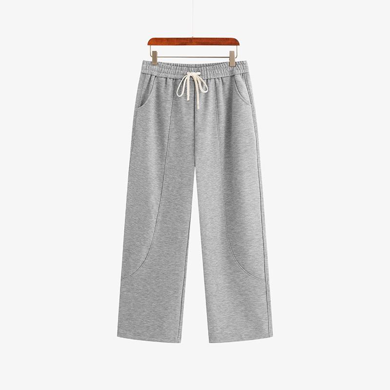 Plus Size Women's High-Waisted Wide-Leg Sweatpants - Winter 2025 Versatile Plus Velvet Pants