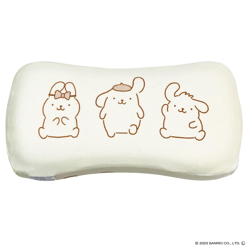 MORIPiLO Morishita polštář z paměťové pěny Sanrio Pompompurin 15x31cm Opěrka pasu Opěrka zad Vycpaný polštářek na hračky pastelově žlutá 4621198