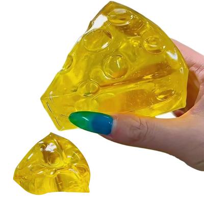 Cheese Squeeze Toy for Stress Relief Transparent Yellow Cheese Slow Rising Toy Soft