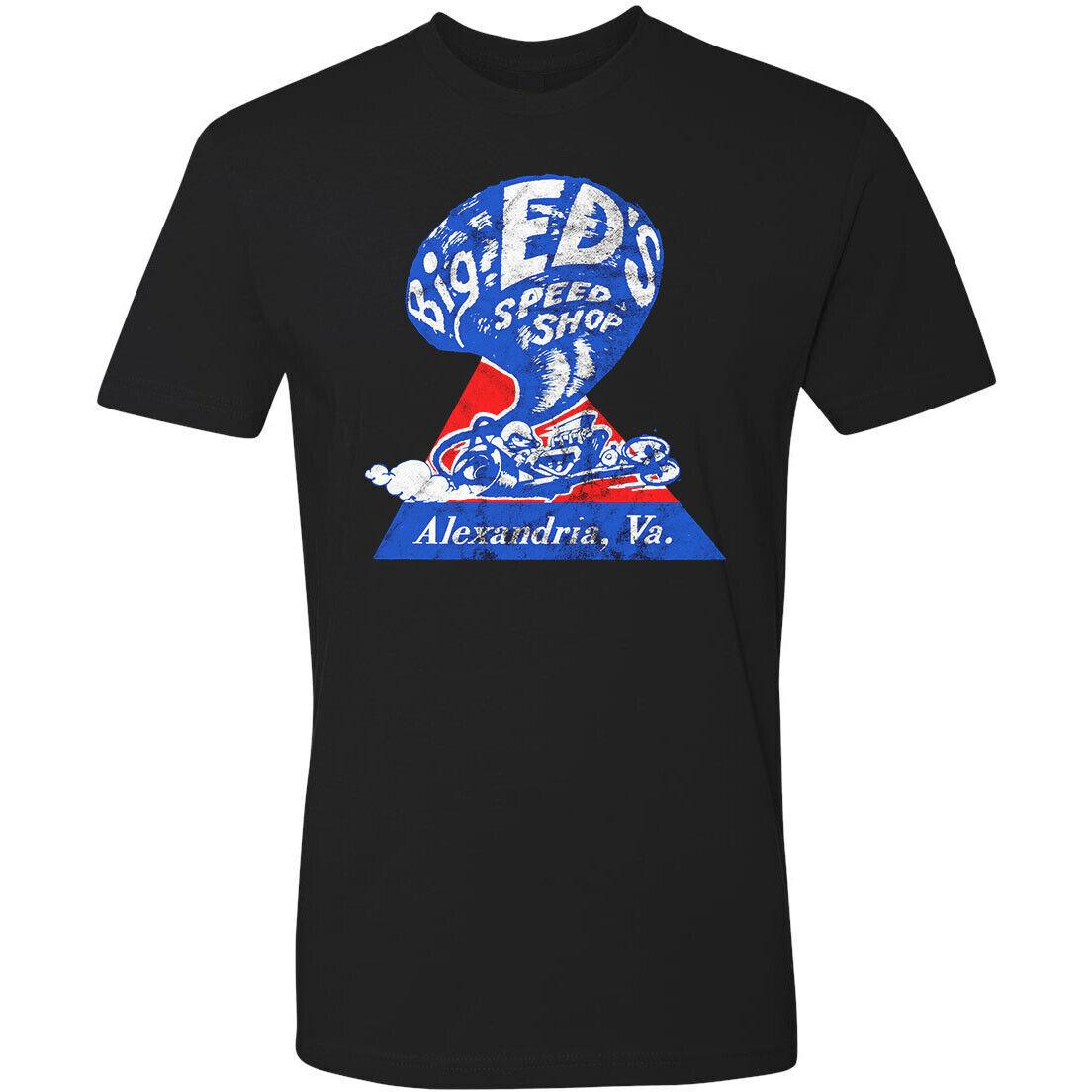 T Shirt 100% Cotton White Hot Rod Big Ed Speed Shop Drag Race Racing Nostalgia S разноцветный