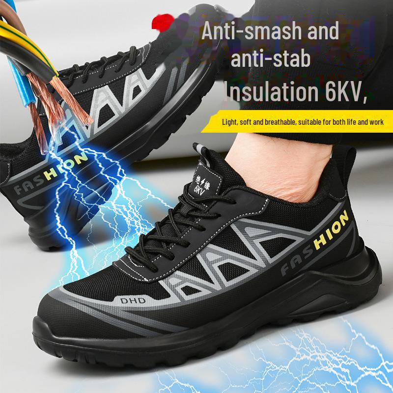 Herren Isolierte Elektriker Arbeitssicherheitsschuhe - Anti-Quetsch- & Durchtrittsichere Kunststoffkappe
