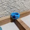 New Fashion Colorful Acrylic Rhinestone Resin Rings For Women Girls Korean Transparent Geometric Square Round Rings Jewelry 2026