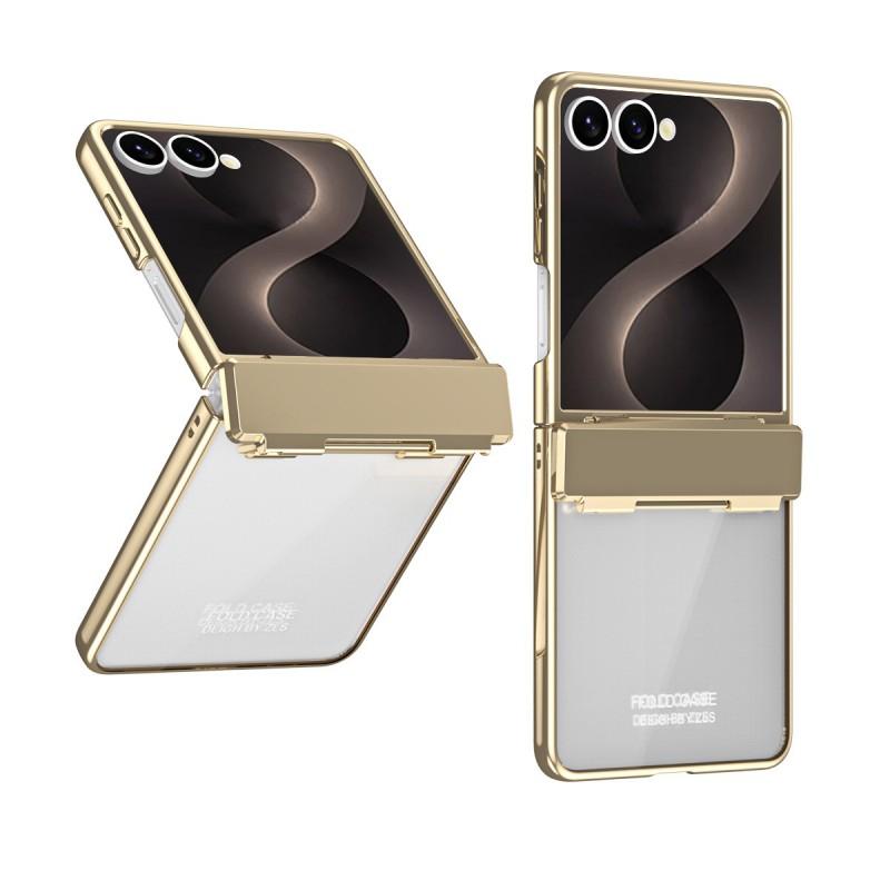 Folding Phone Case Galaxy Z Flip 8 7 6 5 4 3 Clear Plating Hinge Protection Shockproof