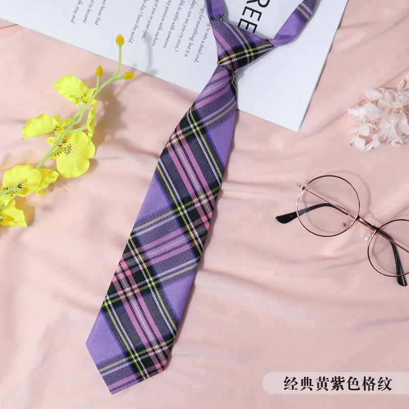 Jk Japanisches Karo Damenkragen Schwarzer Krawattenkragen Seil College-Stil Streamer Schleife Hemd Ins Matrosenanzug