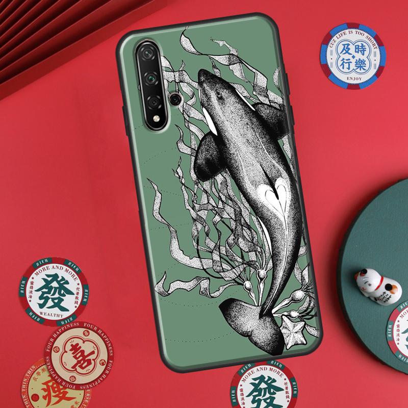 

Orcas Whale For Huawei P60 Pro P30 P40 Lite Nova 7i 8i 11i 12i 12s 10 9 SE Y90 Y60 Y70 Y72 Y61 Y91 Case Huawei Nova 7i