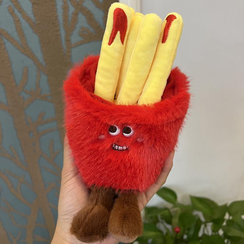 Toast French Fries Sandwich Cake Plush Toy Pendant For Kids And Teens Gift