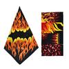 21'' Fire Bandana Head Scarf for Women Men Stretch Square Turban Head Scarf Punk Lightweight Head Wrap Headwear
