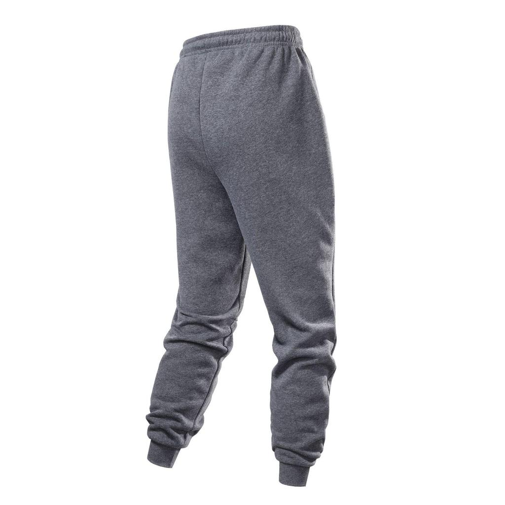 Men's Bestseller European Fleece Sweatpants: Zippered, Thickened, Plain Color, Fitness & Running Trousers for Autumn/Winter