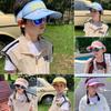 UV Protection Sun Hat with Sunglasses Children's Caps Cartoon Kids Hat