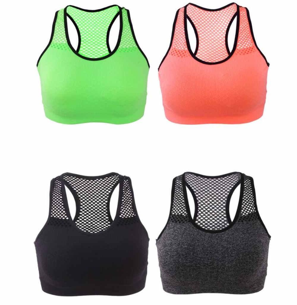 Sports Bra High Stretch Breathable Fitness Women Padded For Running Yoga Gym Women Sport Vest